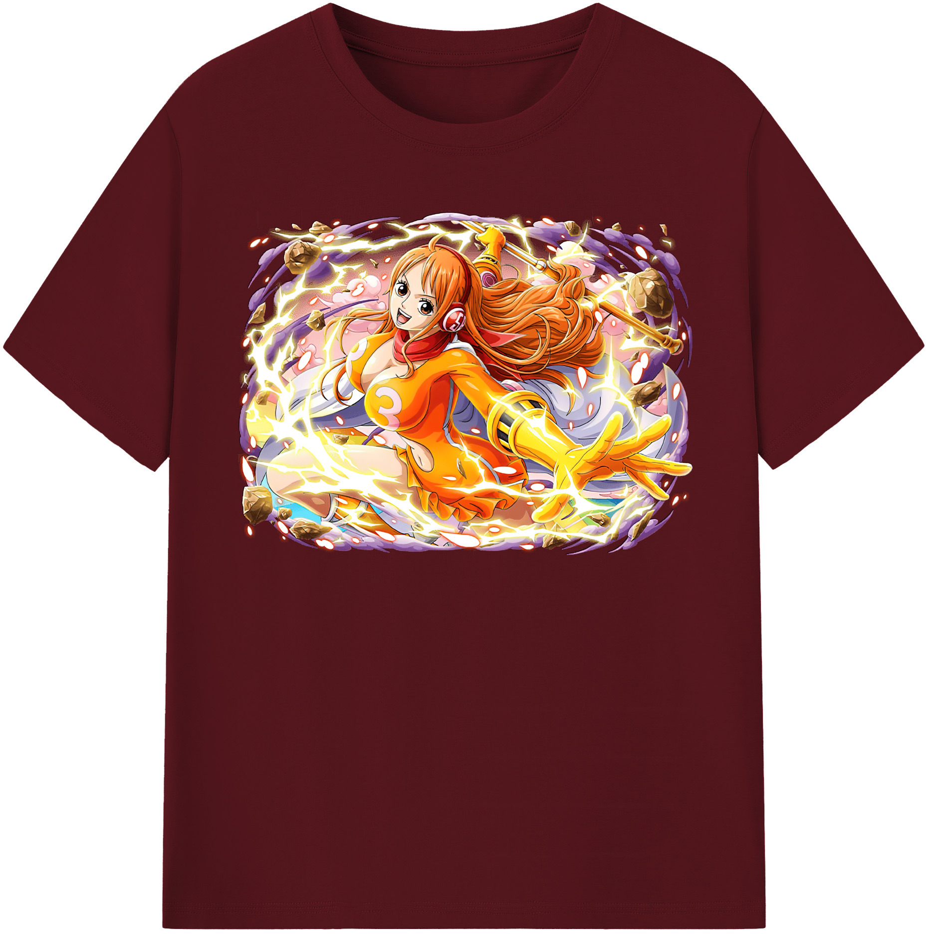 ワンピース ナミ ONE PIECE Nami 綿100％半袖Tシャツ（フロントプリント）